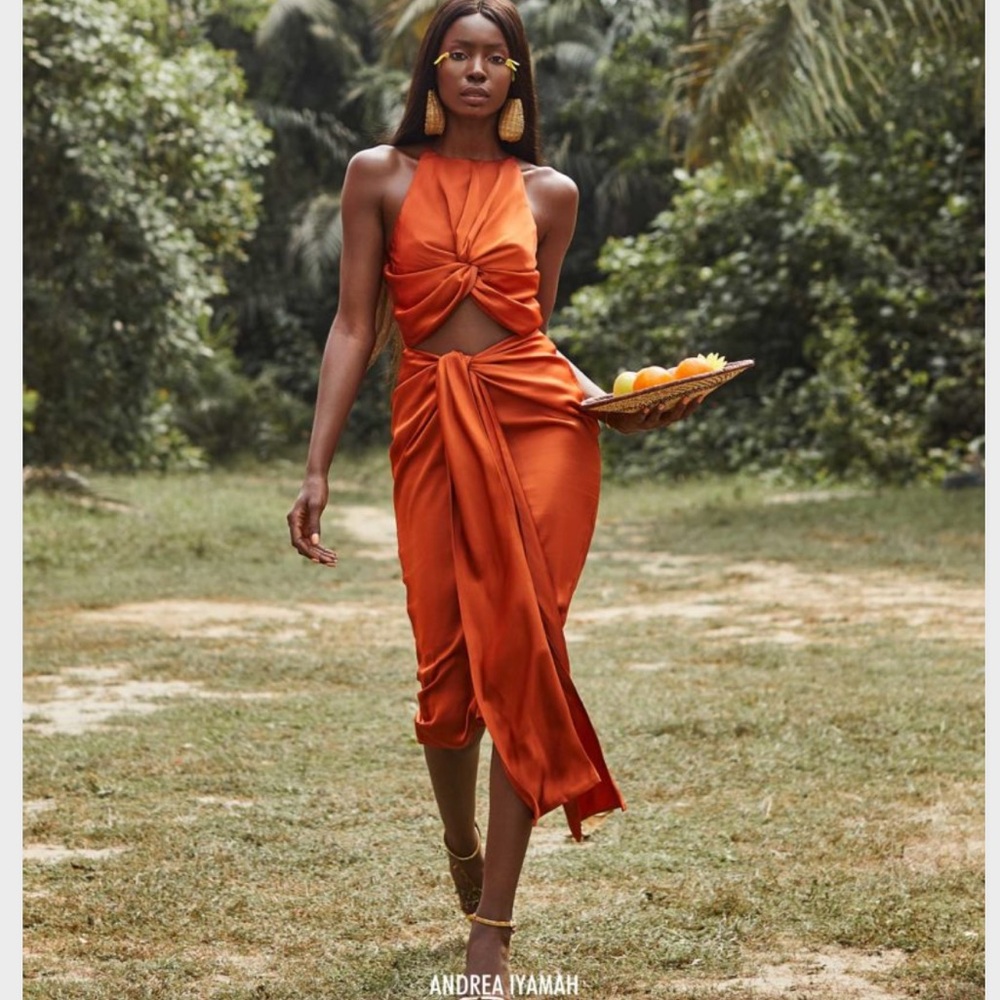 Andrea Iyamah black silk midi dress - Picture 5 of 5
